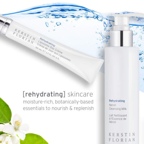 Kerstin Florian Rehydrating Neroli Cleansing Milk, Organic Rehydrating Neroli Facial Oil Set, Gently Cleanses Makeup and