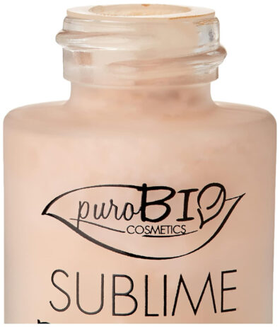 Certified Organic Second-Skin Sublime Drop Liquid Foundation with argan oil, antioxidants, vitamins. Medium-Full Coverage.