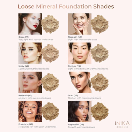 INIKA Organic Mineral Powder Foundation with SPF 25 – Vegan Makeup, Natural Looking, Buildable Coverage, Flawless Radiance &