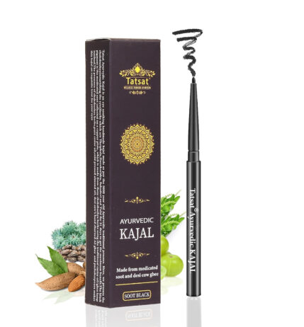 TATSAT-100% Natural Ayurvedic herbal kajal Pencil eyeliner made from Thriphala SOOT